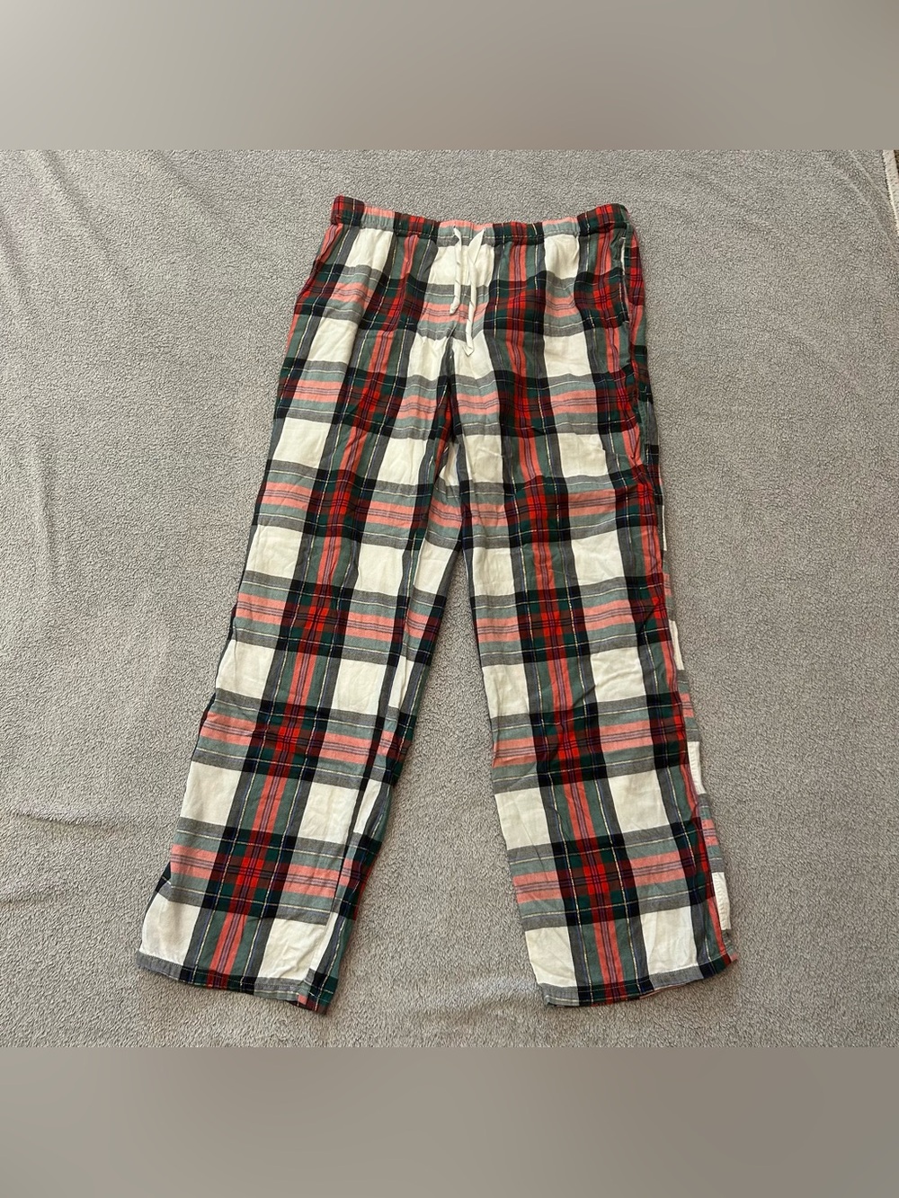 Victorias Secret Plaid Pajama Pants Green Red Pink PJs Loungewear Size L Pants